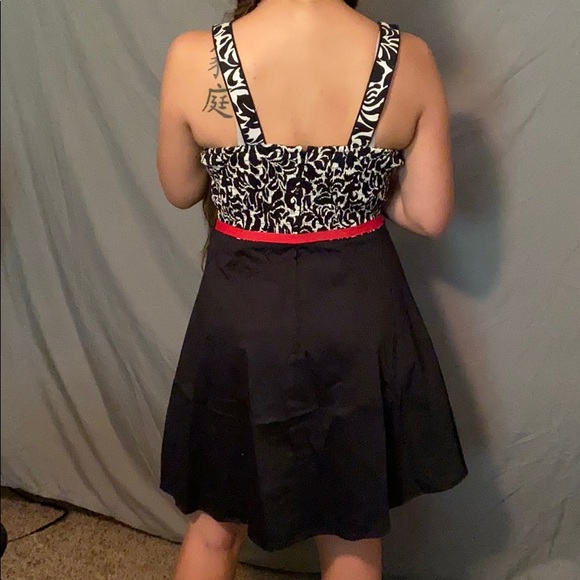 R&K Black & white dress with cover up jacket sz L - Picture 3 of 8